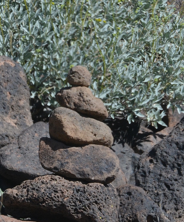 a rock cairn